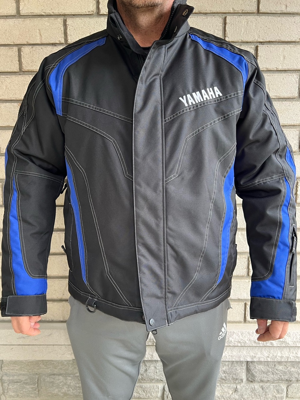 Yamaha Black and Blue Performance Riding Jacket